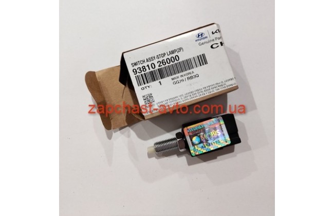Датчик стоп сигнала Accent, Getz, Santa Fe, Carnival Mobis 93810-26000 Датчик стоп сигнала Accent, Getz, Santa Fe, Carnival Mobis 93810-26000