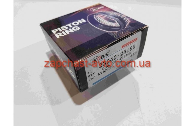 Кольца поршневые Accent, Getz, Cerato, Elantra 1.6 STD Kobis 23040-26170