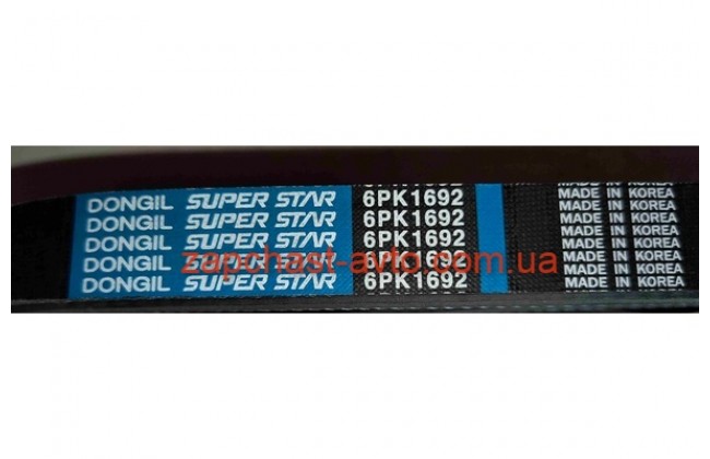 Ремень генератора Tucson Sportage 2.7 Dongil 25212-37162, 6pk1692