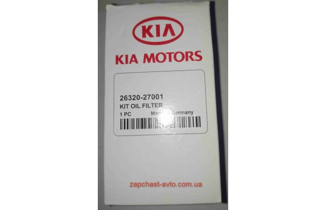 Фильтр масляный Tucson, Cerato 2.0 CRDI Mobis 26320-27001, 26320-27000